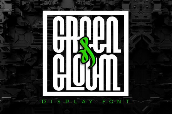 Green and Gloom: A Geometric Display Font for Dark Elegance