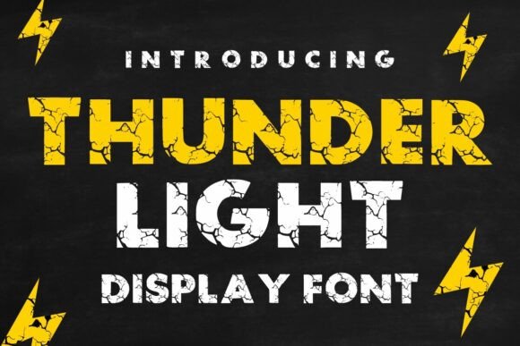 Thunder Light: A Versatile Grunge Display Font for Modern Design Projects