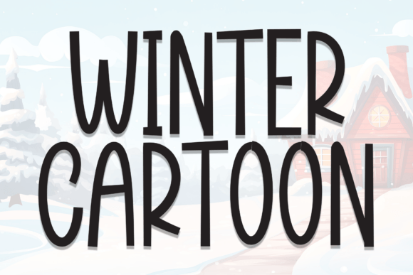 Winter Cartoon: Elevating Design with Elegant Handwritten Charm